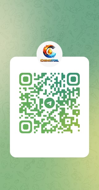 ChemiSTOIL Telegram QR code with logo to join the official channel